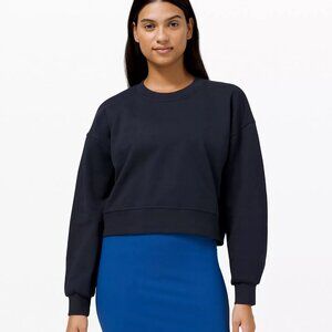 Lululemon Perfectly Oversized Cropped Crew true navy size 10